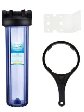 Geekpure 20" Clear Whole House Water Filter Housing – 4.5" x 20" Filters